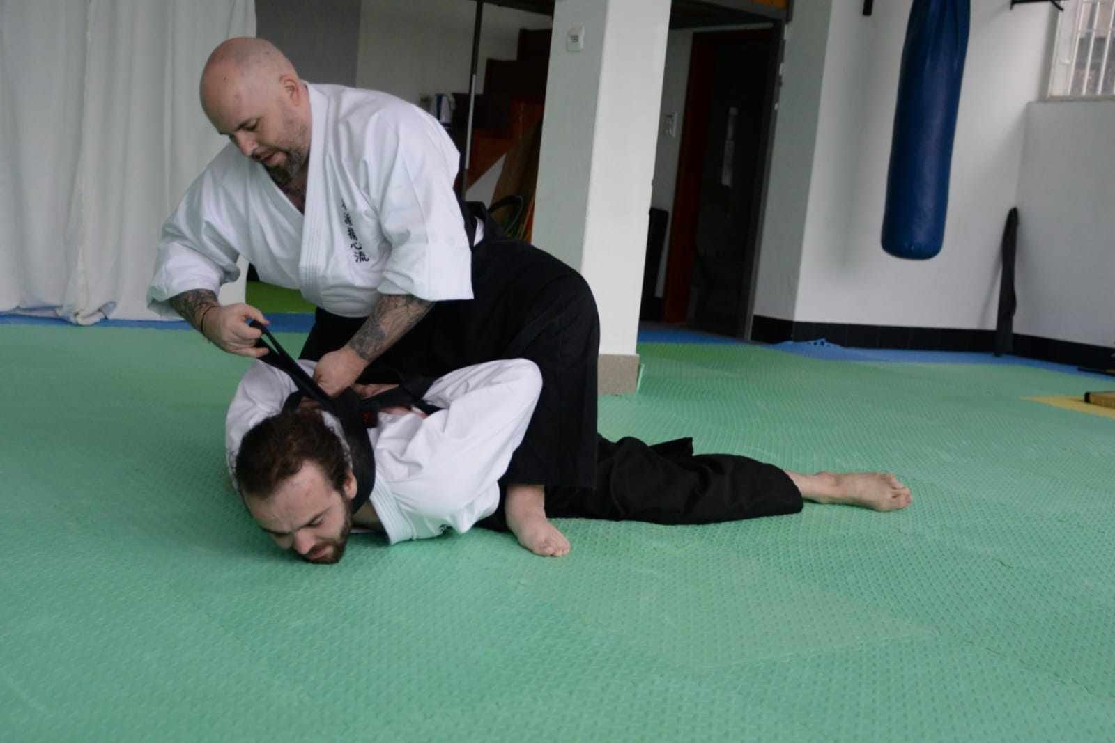 person practicing jujutsu