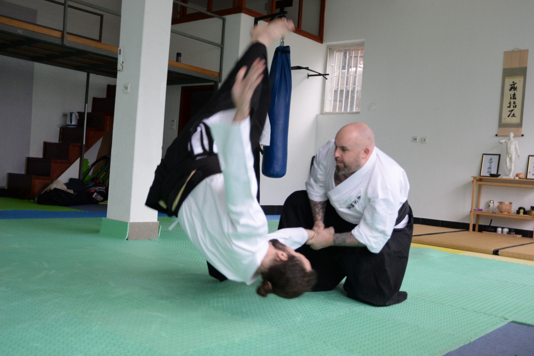 people practicing jujutsu